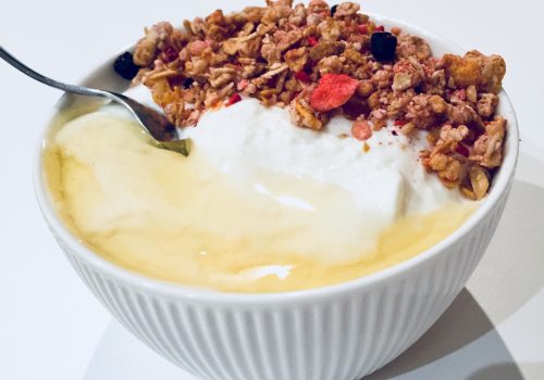 Fromage blanc de brebis granola miel